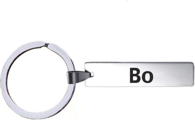 Sleutelhanger Met Naam - Bo - RVS