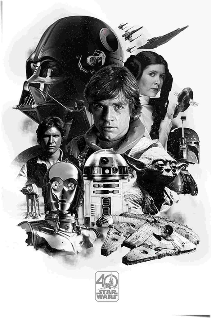 Star Wars 40th Anniversary Montage - Maxi Poster