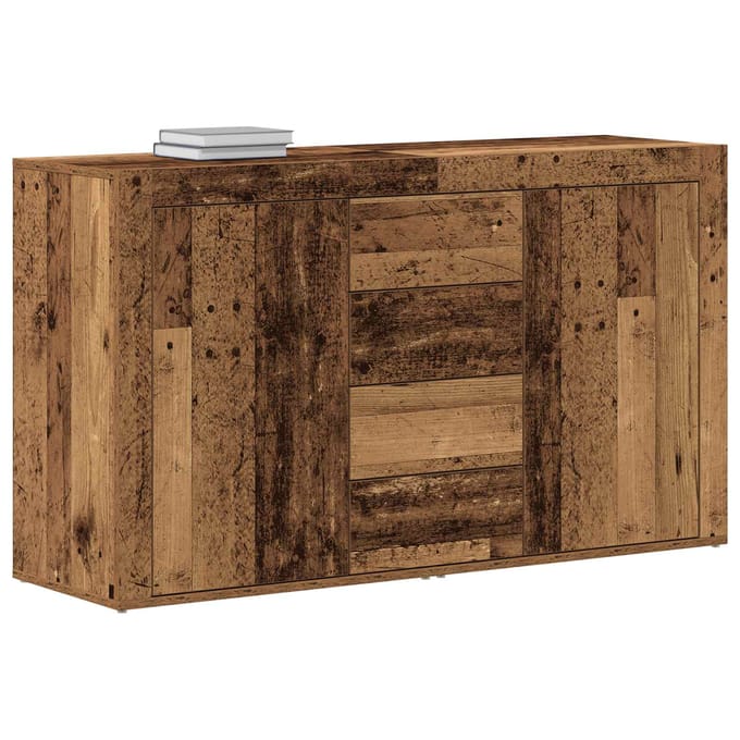 vidaXL - Dressoir - Oudhout - 120 - x - 36 - x - 69 - cm - Bewerkt - hout