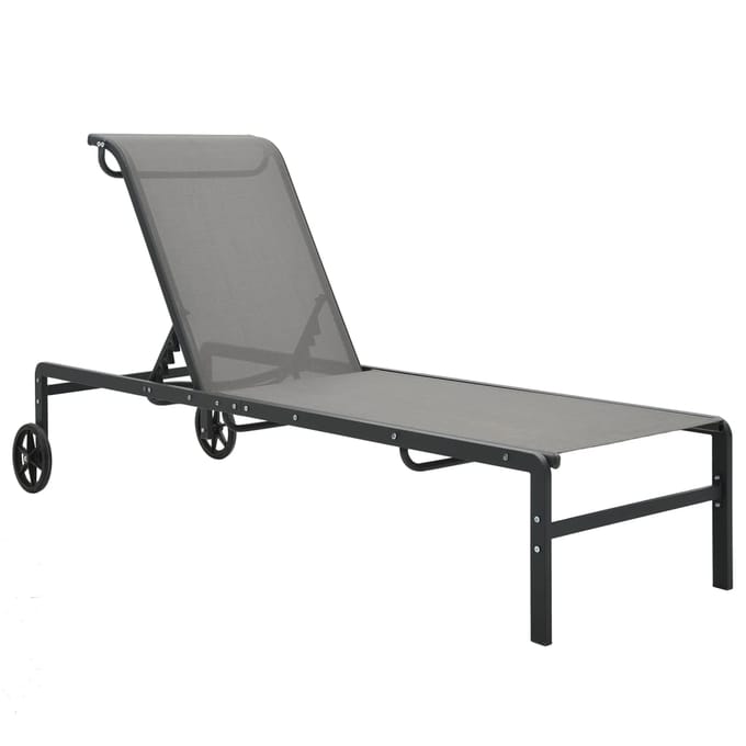2-delige ligstoelenset met tafel Textileen en Staal