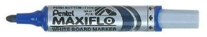 Whiteboardmarker Pentel MaxiFlo 3mm Rond Blauw