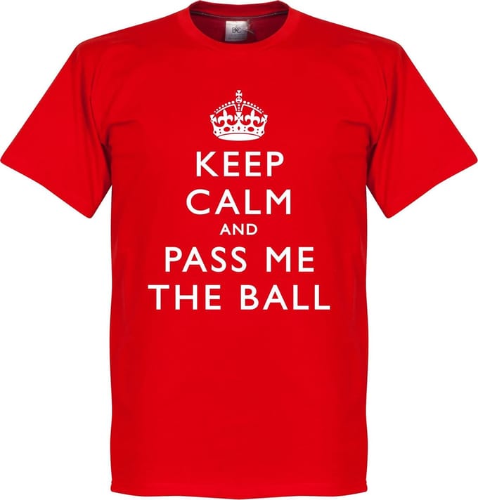 Keep Calm And Pass The Ball T-Shirt - XS