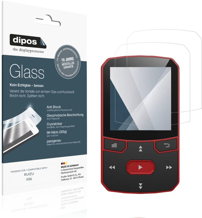 dipos – 2x Pantserfolie geschikt voor RUIZU X96 | 9H Screenprotector