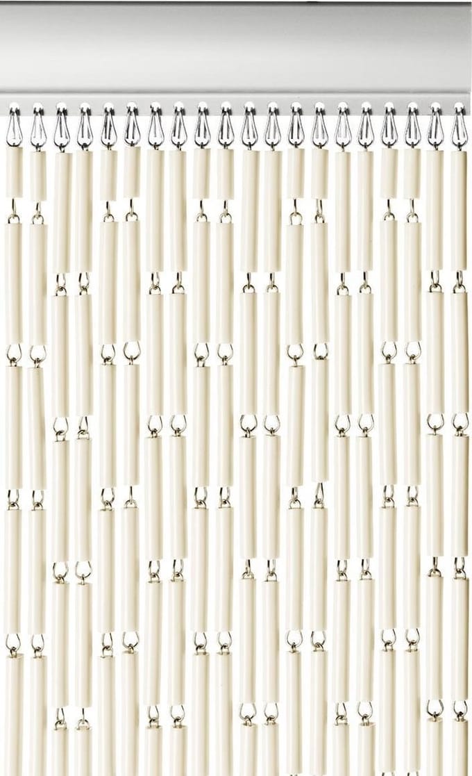 Vliegengordijn-deurgordijn- Tubes 90x210 cm ecru