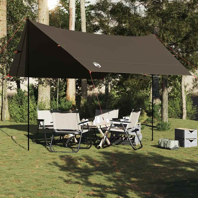 vidaXL - Kampeerluifel - waterdicht - 462x306x211 - cm - bruin