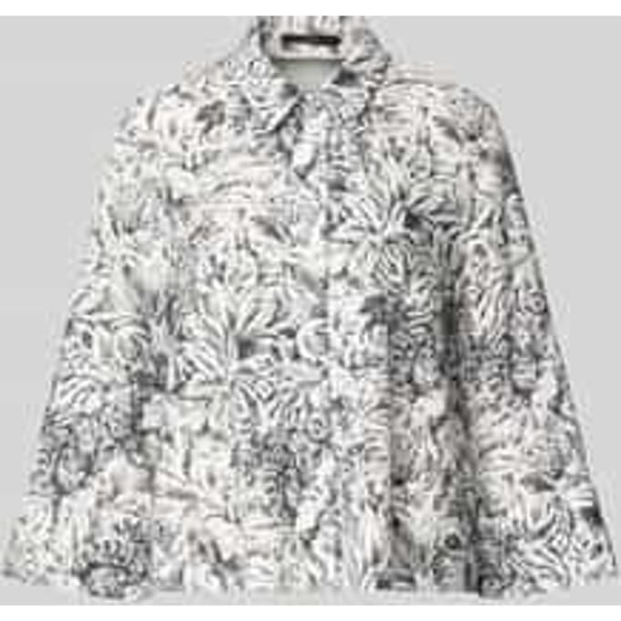 Regular fit blouse met lange mouwen van lyocell in all-over look