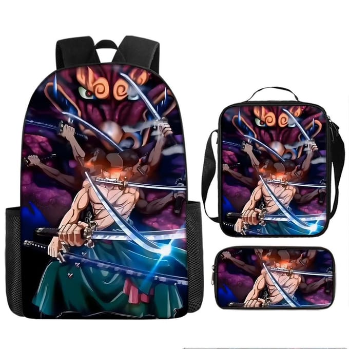 One Piece One Piece Schooltas Luffinica Zeekoning Student Schooltas Rugzak Set Three piece set