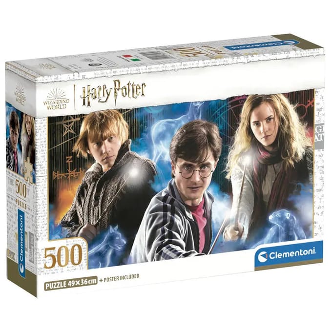 Clementoni - Puzzel - 500 Stukjes - Harry Potter 2 Compact Box - Puzzel Voor Kinderen en Volwassenen