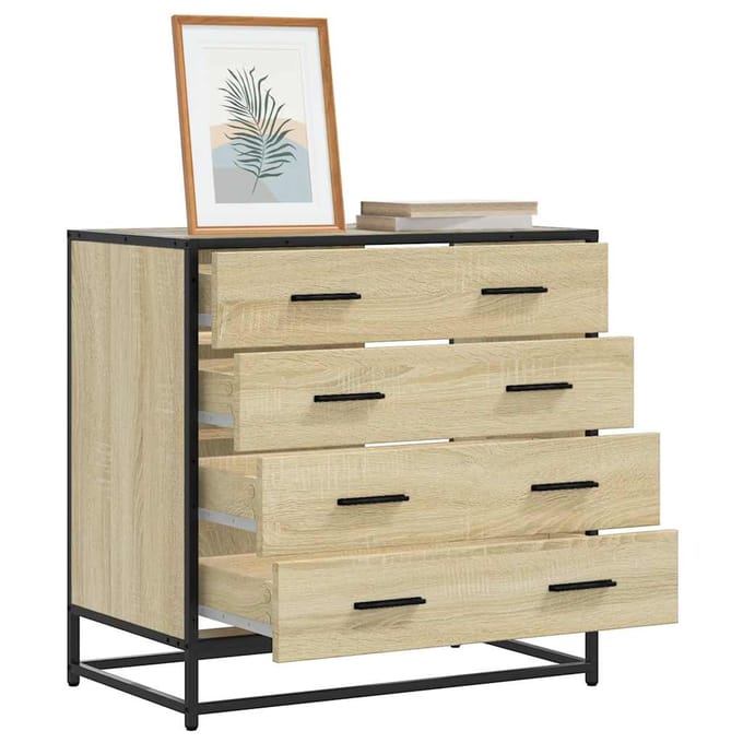 vidaXL - Ladekast - 70x41x70 - cm - bewerkt - hout - sonoma - eikenkleurig