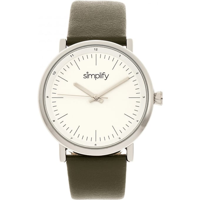 Vereenvoudig het 6200 horloge met leren band