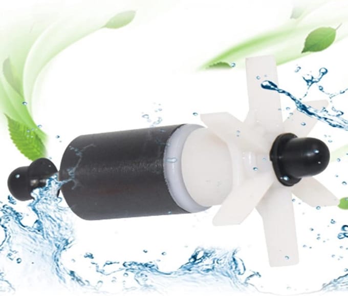 Waterpomp Waaier - Rotor met Afdichtingskit - Bubbelbad Onderhoud - RVS As - 2 Maten Optioneel - Transparant