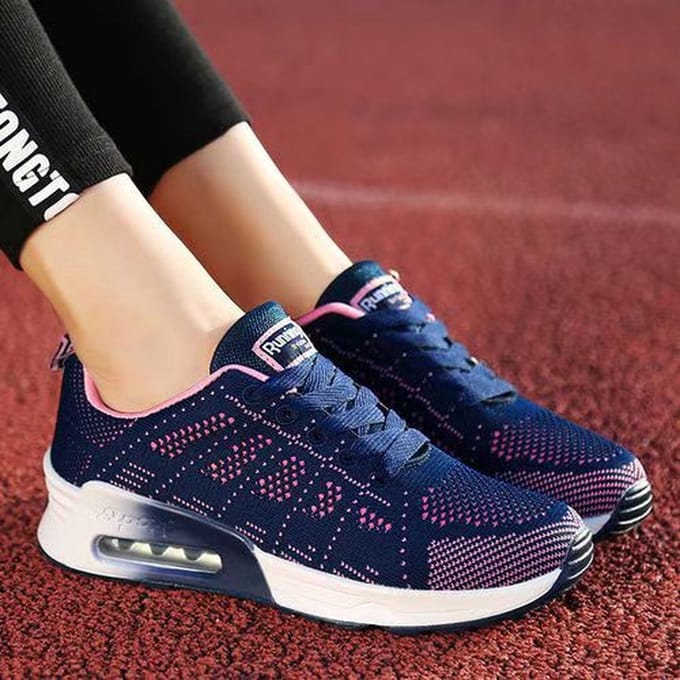 Sneakers dames donkerblauw roze maat 36