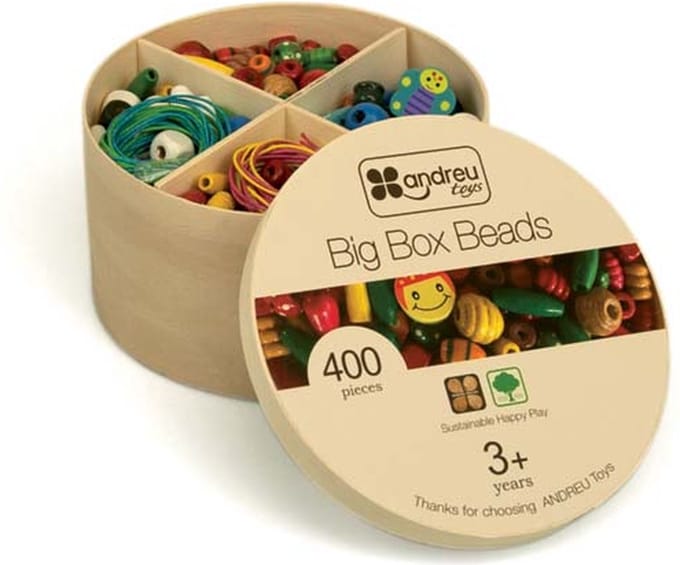 Andreu Speelgoed ANDREU - Doos met houten kralen