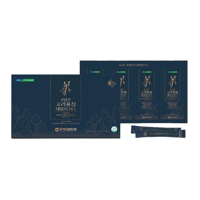 ASSOCIATION COOPÉRATIVE DE GINSENG DE CHUNGBUK Bâtonnet Quotidien 365 de Ginseng Rouge (15g × 32 bâtonnets)