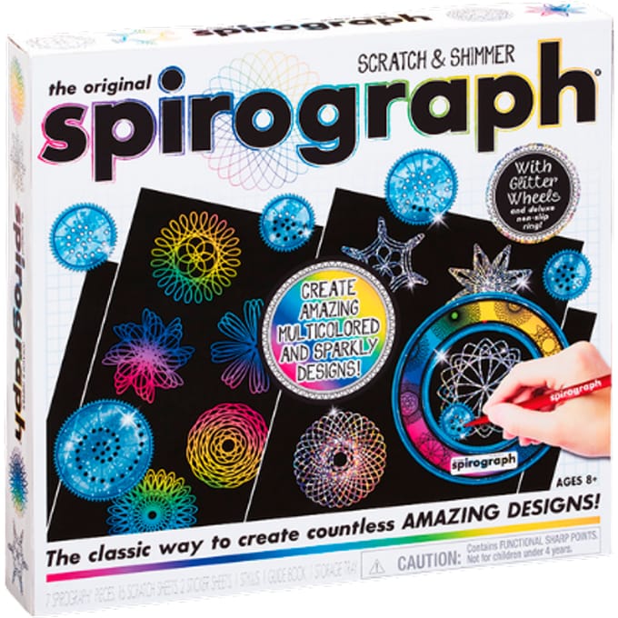 Spirograph De originele kras & glinstertekenset - 28 stuks