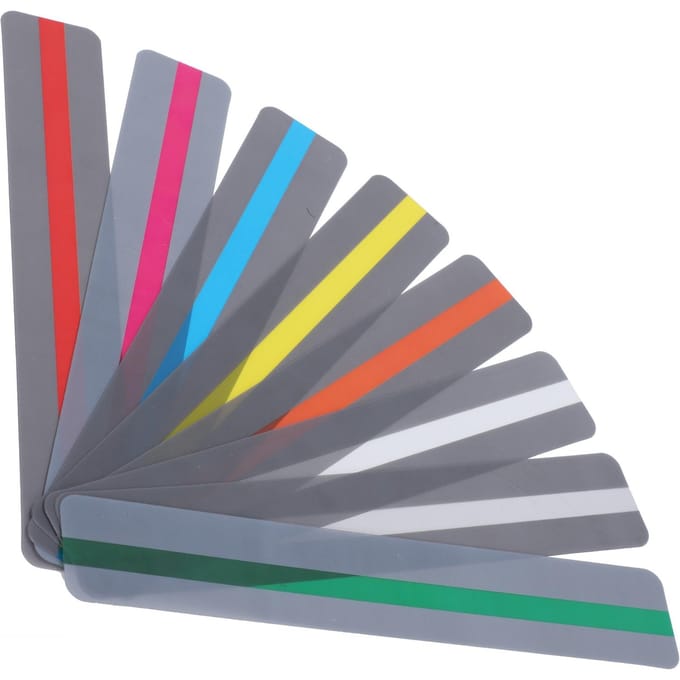 8 Stuks Leesstroken Geleide Markering Gekleurde Overlays Boekenlegger Plastic Hulpmiddel Klein gray
