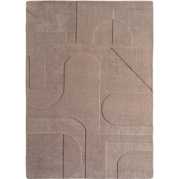 Japandi Vloerkleed - Hoogpolig - Scandinavisch Design - 3D-Effect - Beige- 200x290 CM