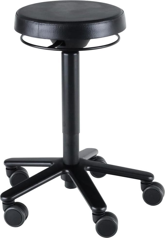 Wesjon - Tabouret PEB3060 Opdik - 3D neigmechaniek - zwart - PUR zitting
