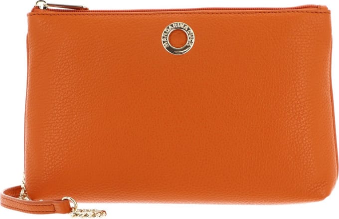 MANDARINA DUCK Leren Schoudertas Mellow Leather Crossover Bag Marmalade Oranje