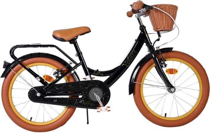 Volare Ashley Kinderfiets - Meisjes - 18 inch - Zwart - Twee handremmen