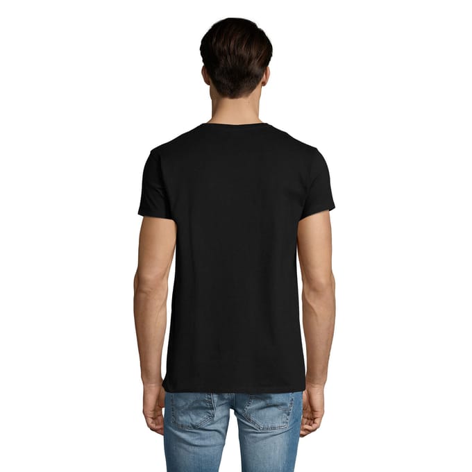 SOLS Heren Imperial V Hals T-shirt (Diep zwart)