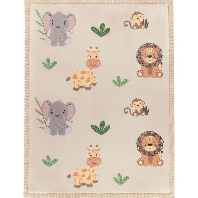 Kindertapijt wasbaar Emilio beige 200x280 cm