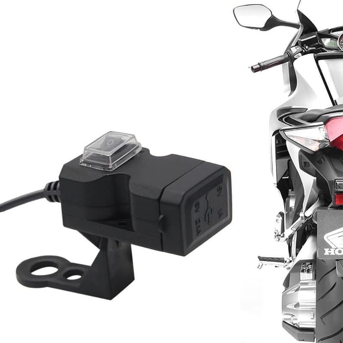 Motor Accessoires - 12-24V Motorfiets Usb Lader Waterdicht Dual Usb-poort