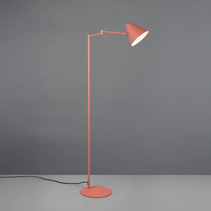 Trio Lighting Vloerlamp Cosima, abrikoos, hoogte 126 cm, metaal