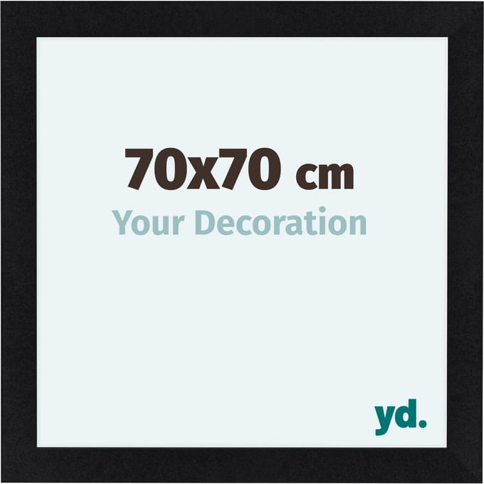 Your Decoration - Fotolijst 70x70 cm - MDF - Zwart Mat - Como
