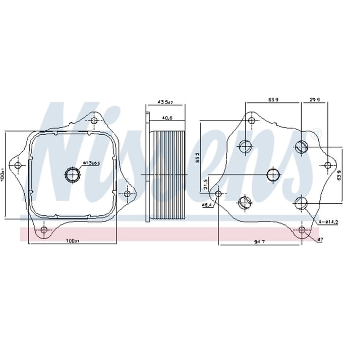Olie radiator, motorolie NISSENS 91421