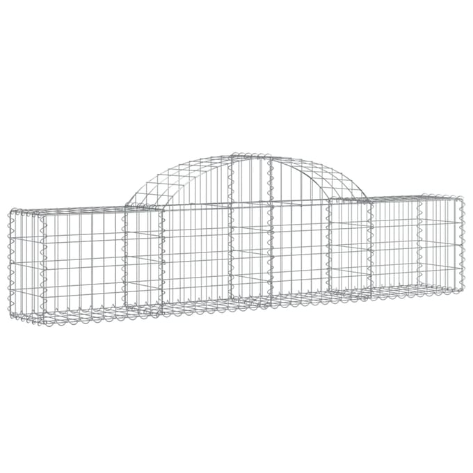 vidaXL - Schanskorf - gewelfd - 200x30x40/60 - cm - gegalvaniseerd - ijzer