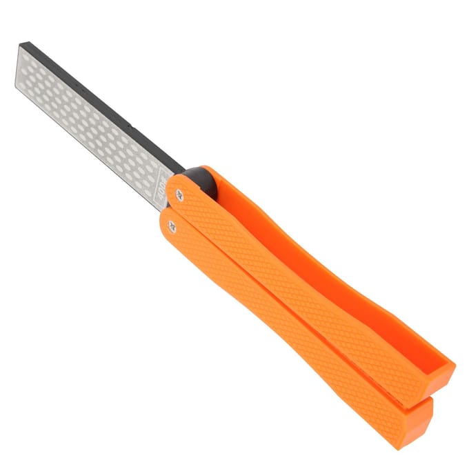 Opvouwbare slijper, waaiervormig, dubbelzijdig mes, keukenslijper, slijpgereedschap(Oranje ) gray