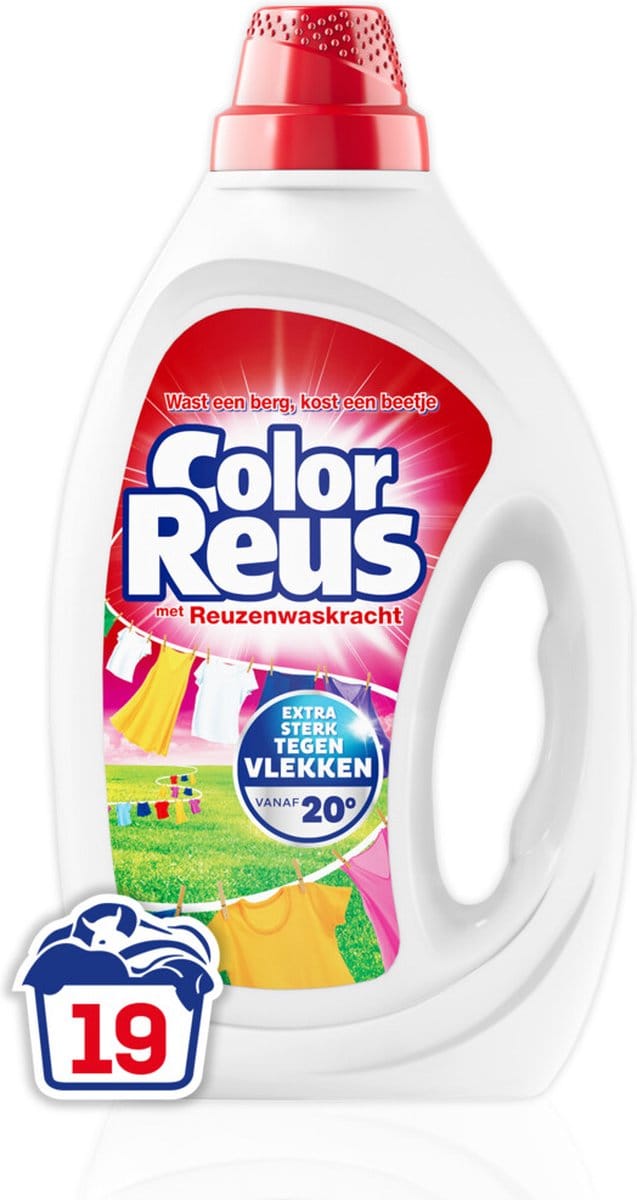 Witte Reus Wasmiddel Color Reus Gel 19 Wasbeurten 855 ml