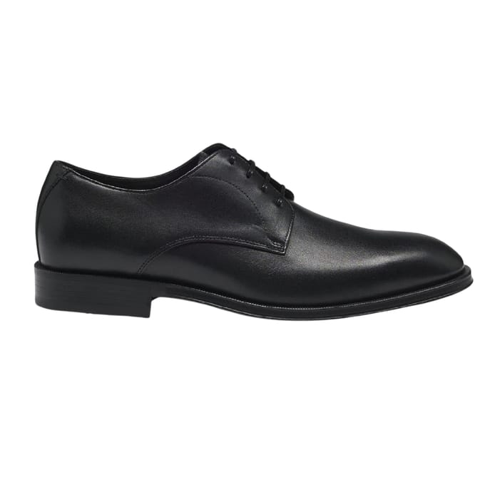 Boss Herenformele schoenen van leer met lage blokhak (Donkerbruin)