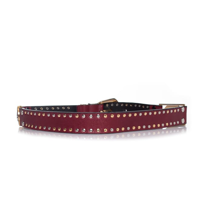 Gianni Versace leren medusa riem met studs