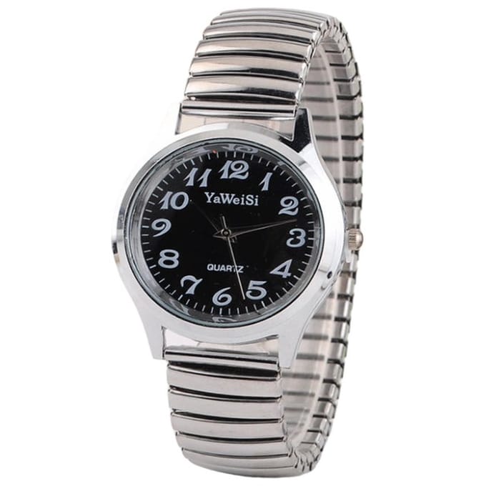 Fako® - Horloge - Rekband Classic - 28mm - Zwart