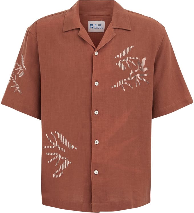 WE Fashion Heren relaxed fit overhemd met embroideries