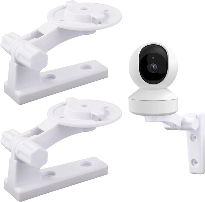 Camera Muurbeugel - Houdersysteem - Veilige Camera - Verstelbaar Ontwerp - 2 Stuks - Wit