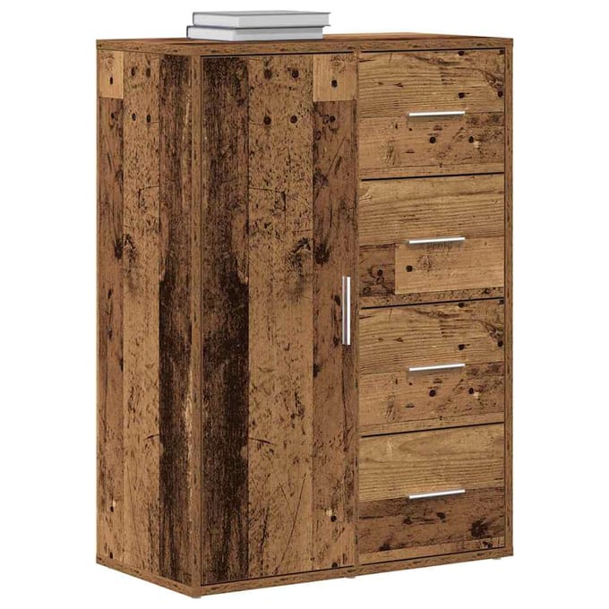 vidaXL - Dressoir - Oudhout - 60 - x - 31 - x - 84 - cm - Bewerkt - hout