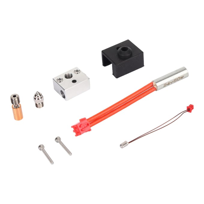 Hot End Extruder Nozzle Kit Hittebestendig Vernikkeld Koper Gecoat Stabiele 3D Printer Extruder Hotend white