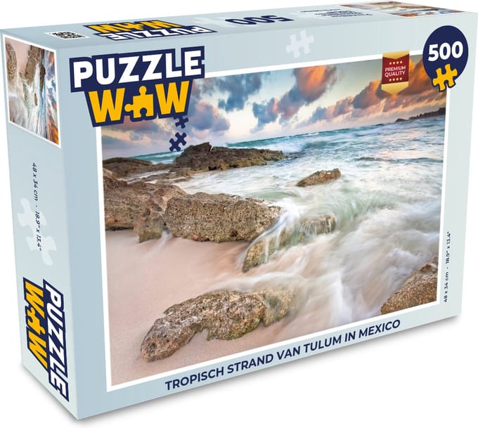 Puzzel Tropisch strand van Tulum in Mexico - Legpuzzel - Puzzel 500 stukjes