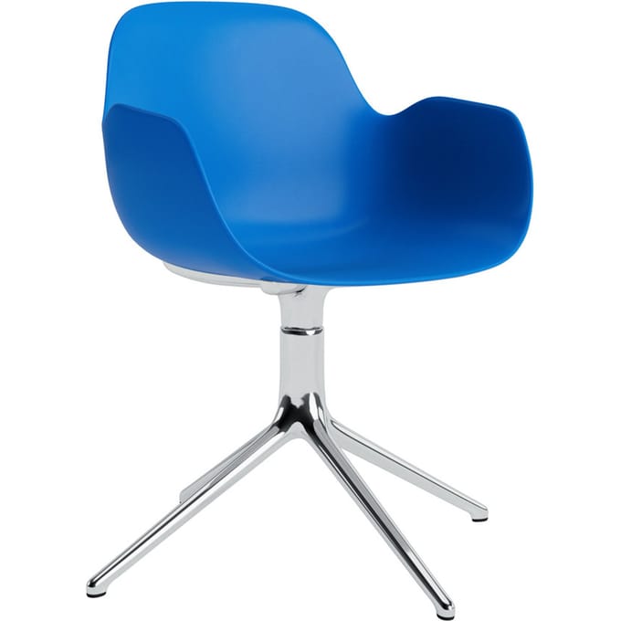 Normann Copenhagen Form Draaifauteuil - NormannCopenhagenFormBrightBlue - aluminium