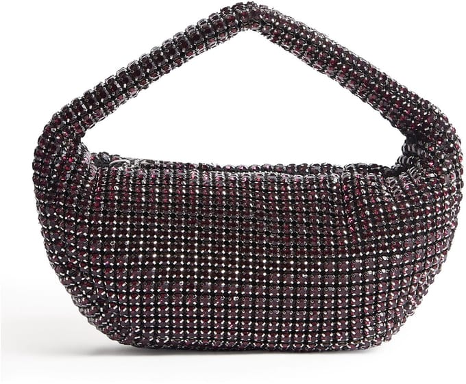 Ted Baker handtas Crystol Mini Crystal Slouchy Hobo Bag Dk - Red donkerrood