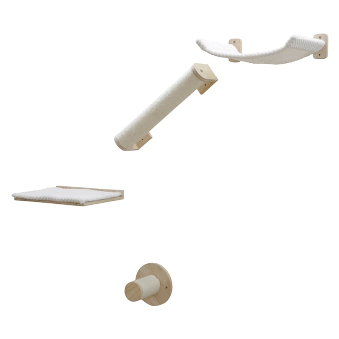 Kerbl Pet klimwand Alpen voor katten 4-delige set kattenaccessoires
