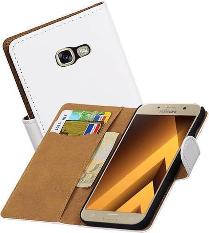 Bookstyle Wallet Case Hoesjes Geschikt voor Samsung Galaxy A3 2017 A320F Wit