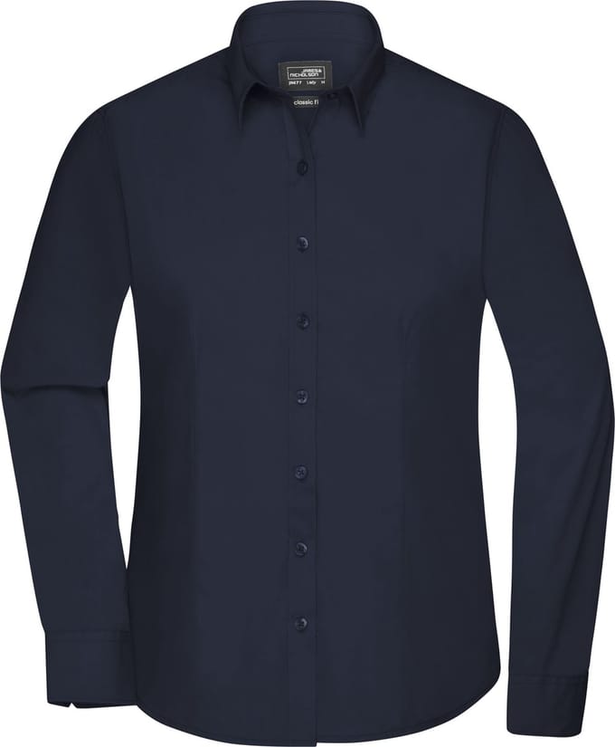 Daiber Blouse Dames Met Lange Mouwen (Marine) Maat M