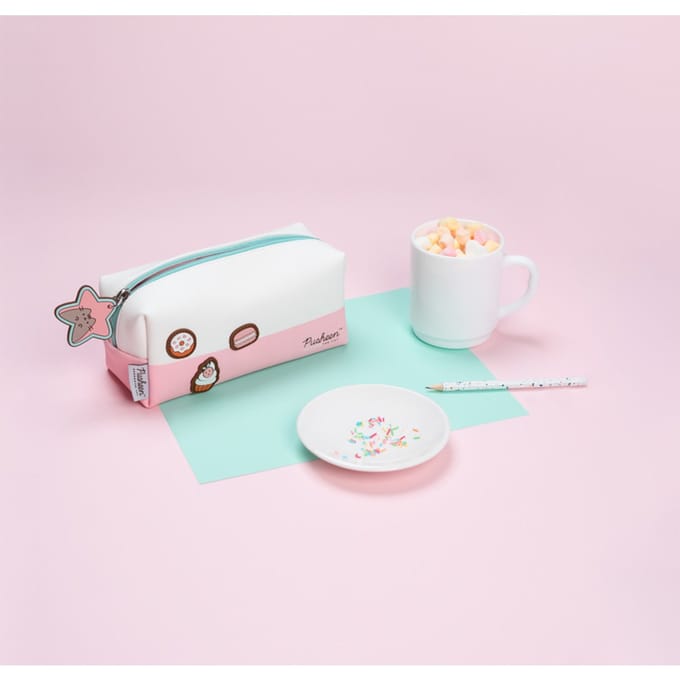 Pusheen Make-uptasje Meisjes 19 X 9 Cm Polyester Roze/wit