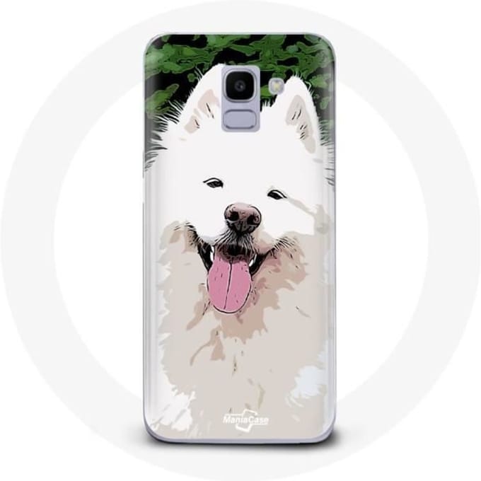 Coque pour Samsung Galaxy A8 2018 Samoyède Blanc Race de chiens