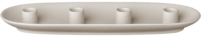 Vela Kandelaar Moonbeam Ovaal | Beige | Stoneware