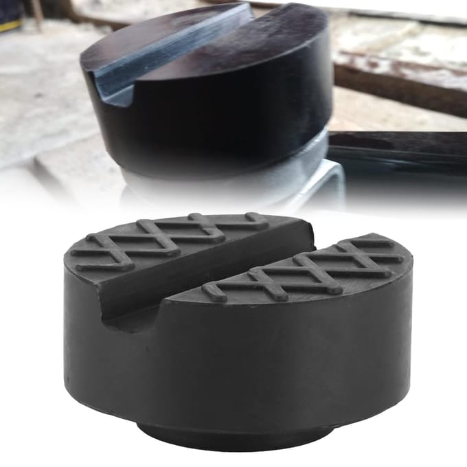 Universele Autokrikblok Adapter Sleuf Rubber Frame Rail Bescherming Ondersteuning 6,5 cm Doorsnee gray